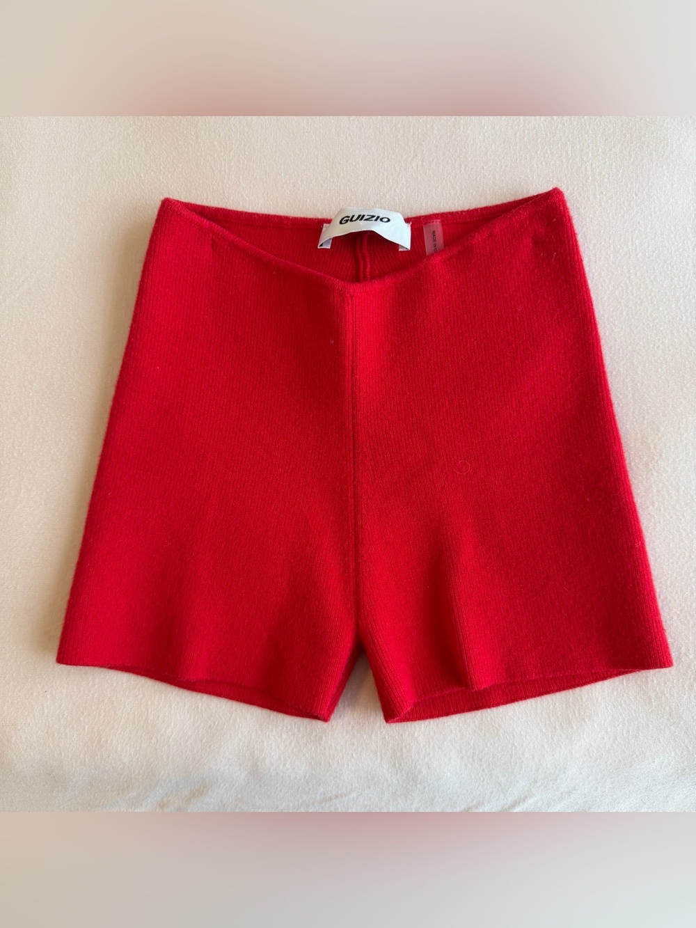 Guizio Knit Hot Shorts in Red Exclusive